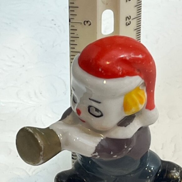 VTG 3 Piece Ceramic CLOWN BAND Figurines Violin Accordion Horn Musicians 3" - Picture 14 of 15